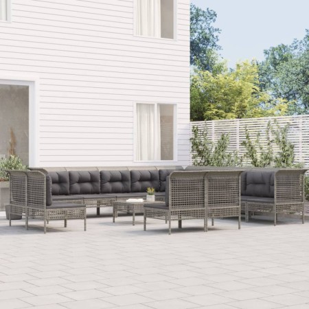 13-piece garden furniture set and gray synthetic rattan cushions by vidaXL, Garden sets - Ref: Foro24-3187586, Price: 619,92 ...