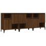 Aparadores 3 uds madera contrachapada marrón roble 60x35x70 cm de vidaXL, Aparadores - Ref: Foro24-3185750, Precio: 211,36 €,...