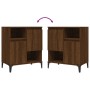 Aparadores 3 uds madera contrachapada marrón roble 60x35x70 cm de vidaXL, Aparadores - Ref: Foro24-3185750, Precio: 211,36 €,...