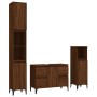 Set de muebles baño 3 pzas madera contrachapada roble marrón de vidaXL, Muebles de baño - Ref: Foro24-3185612, Precio: 261,24...