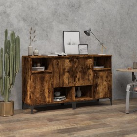 Sideboards 2 units smoked oak plywood 60x35x70 cm by vidaXL, Sideboards - Ref: Foro24-3185732, Price: 145,26 €, Discount: %