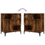 Aparadores 2 uds madera contrachapada roble ahumado 60x35x70 cm de vidaXL, Aparadores - Ref: Foro24-3185732, Precio: 145,26 €...