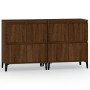 Sideboards 2 pcs brown oak plywood 60x35x70 cm by vidaXL, Sideboards - Ref: Foro24-3185766, Price: 138,67 €, Discount: %