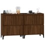 Sideboards 2 pcs brown oak plywood 60x35x70 cm by vidaXL, Sideboards - Ref: Foro24-3185766, Price: 138,67 €, Discount: %