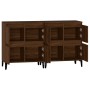 Aparadores 2 uds madera contrachapada roble marrón 60x35x70 cm de vidaXL, Aparadores - Ref: Foro24-3185766, Precio: 138,67 €,...