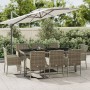 Garden dining set 9 pieces and gray synthetic rattan cushions by vidaXL, Garden sets - Ref: Foro24-3185010, Price: 556,52 €, ...