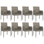 Garden dining set 9 pieces and gray synthetic rattan cushions by vidaXL, Garden sets - Ref: Foro24-3185010, Price: 556,52 €, ...