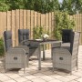 5-piece garden dining set with gray synthetic rattan cushions by vidaXL, Garden sets - Ref: Foro24-3185024, Price: 887,16 €, ...