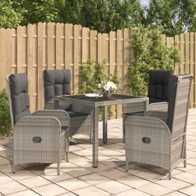 5-piece garden dining set with gray synthetic rattan cushions by vidaXL, Garden sets - Ref: Foro24-3185024, Price: 889,99 €, ...