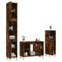 Set de muebles baño 3 pzas madera contrachapada roble ahumado de vidaXL, Muebles de baño - Ref: Foro24-3185618, Precio: 213,8...