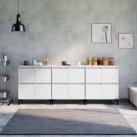 Sideboards 3 Stück weißes Sperrholz 60x35x70 cm von vidaXL, Sideboards - Ref: Foro24-3185775, Preis: 183,99 €, Rabatt: %