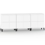 Aparadores 3 uds madera contrachapada blanco 60x35x70 cm de vidaXL, Aparadores - Ref: Foro24-3185775, Precio: 185,02 €, Descu...