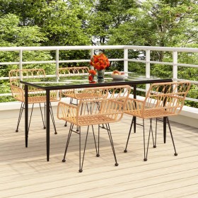 Juego de comedor de jardín 5 piezas ratán sintético de vidaXL, Conjuntos de jardín - Ref: Foro24-3157848, Precio: 376,99 €, D...