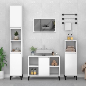 White plywood 3-piece bathroom furniture set by vidaXL, Bathroom furniture - Ref: Foro24-3185621, Price: 205,31 €, Discount: %