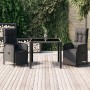 3-piece garden dining set with black synthetic rattan cushions by vidaXL, Garden sets - Ref: Foro24-3185059, Price: 408,85 €,...