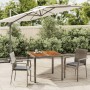 3-teilige Garten-Essgruppe mit grauen synthetischen Rattankissen von vidaXL, Gartensets - Ref: Foro24-3184993, Preis: 211,34 ...