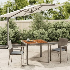 Set comedor de jardín 3 piezas con cojines ratán sintético gris de vidaXL, Conjuntos de jardín - Ref: Foro24-3184993, Precio:...