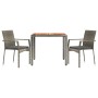 Set comedor de jardín 3 piezas con cojines ratán sintético gris de vidaXL, Conjuntos de jardín - Ref: Foro24-3184993, Precio:...