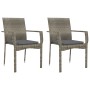 Set comedor de jardín 3 piezas con cojines ratán sintético gris de vidaXL, Conjuntos de jardín - Ref: Foro24-3184993, Precio:...