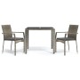 3-piece garden dining set with gray synthetic rattan cushions by vidaXL, Garden sets - Ref: Foro24-3184981, Price: 208,35 €, ...