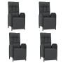 Set de muebles jardín 5 pzas con cojines ratán sintético negro de vidaXL, Conjuntos de jardín - Ref: Foro24-3185060, Precio: ...