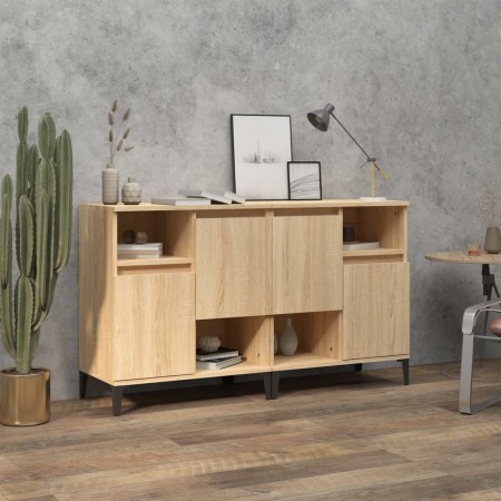 Aparadores 2 uds madera contrachapada roble Sonoma 60x35x70 cm de vidaXL, Aparadores - Ref: Foro24-3185730, Precio: 166,88 €,...