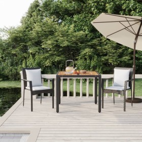 3-piece garden dining set with black synthetic rattan cushions by vidaXL, Garden sets - Ref: Foro24-3157963, Price: 234,99 €,...