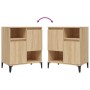 Aparadores 2 uds madera contrachapada roble Sonoma 60x35x70 cm de vidaXL, Aparadores - Ref: Foro24-3185730, Precio: 166,88 €,...