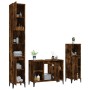 Set de muebles baño 3 pzas madera contrachapada roble ahumado de vidaXL, Muebles de baño - Ref: Foro24-3185626, Precio: 205,6...