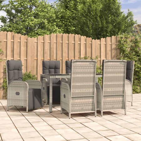 Garden dining set 7 pieces and gray synthetic rattan cushions by vidaXL, Garden sets - Ref: Foro24-3185032, Price: 1,00 €, Di...