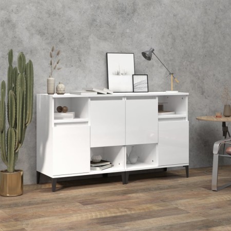 Sideboards 2 Stk. Sperrholz glänzend weiß 60x35x70 cm von vidaXL, Sideboards - Ref: Foro24-3185729, Preis: 115,62 €, Rabatt: %