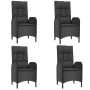 5-piece garden furniture set with black synthetic rattan cushions by vidaXL, Garden sets - Ref: Foro24-3185171, Price: 791,17...