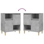 Aparadores 2 uds madera contrachapada gris hormigón 60x35x70 cm de vidaXL, Aparadores - Ref: Foro24-3185723, Precio: 138,99 €...