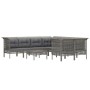 10-piece garden furniture set and gray synthetic rattan cushions by vidaXL, Garden sets - Ref: Foro24-3187593, Price: 477,12 ...