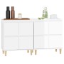 Sideboards 2 units glossy white plywood 60x35x70 cm by vidaXL, Sideboards - Ref: Foro24-3185753, Price: 130,43 €, Discount: %