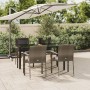 Garden dining set 5 pieces and black gray synthetic rattan cushions by vidaXL, Garden sets - Ref: Foro24-3185115, Price: 368,...