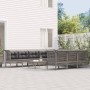 Set de muebles de jardín 10 pzas y cojines ratán sintético gris de vidaXL, Conjuntos de jardín - Ref: Foro24-3187594, Precio:...