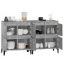 Aparadores 2 uds madera contrachapada gris hormigón 60x35x70 cm de vidaXL, Aparadores - Ref: Foro24-3185763, Precio: 143,66 €...