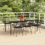 Garten-Essgruppe 7-teilig aus schwarzem synthetischem Rattan von vidaXL, Gartensets - Ref: Foro24-3157857, Preis: 563,87 €, R...