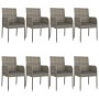 Garden dining set 9 pieces and black gray synthetic rattan cushions by vidaXL, Garden sets - Ref: Foro24-3185164, Price: 546,...