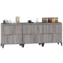 Aparadores 3 uds madera contrachapada gris Sonoma 60x35x70 cm de vidaXL, Aparadores - Ref: Foro24-3185781, Precio: 221,73 €, ...