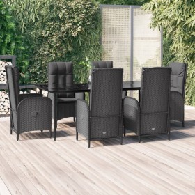 7-piece garden dining set and black synthetic rattan cushions by vidaXL, Garden sets - Ref: Foro24-3185173, Price: 1,00 €, Di...