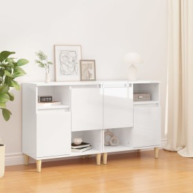 Sideboards 2 units glossy white plywood 60x35x70 cm by vidaXL, Sideboards - Ref: Foro24-3185721, Price: 126,67 €, Discount: %