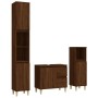 Set de muebles de baño 3 pzas madera contrachapada roble marrón de vidaXL, Muebles de baño - Ref: Foro24-3185542, Precio: 210...