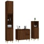 Set de muebles de baño 3 pzas madera contrachapada roble marrón de vidaXL, Muebles de baño - Ref: Foro24-3185542, Precio: 210...