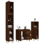 Set de muebles de baño 3 pzas madera contrachapada roble marrón de vidaXL, Muebles de baño - Ref: Foro24-3185542, Precio: 210...