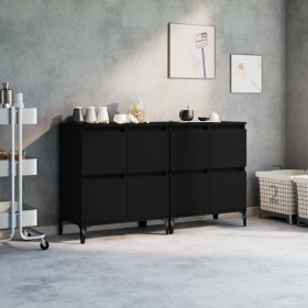 Sideboards 2 Stk. Sperrholz schwarz 60x35x70 cm von vidaXL, Sideboards - Ref: Foro24-3185760, Preis: 139,37 €, Rabatt: %