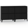 Aparadores 2 uds madera contrachapada negro 60x35x70 cm de vidaXL, Aparadores - Ref: Foro24-3185760, Precio: 150,34 €, Descue...