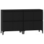 Aparadores 2 uds madera contrachapada negro 60x35x70 cm de vidaXL, Aparadores - Ref: Foro24-3185760, Precio: 150,34 €, Descue...