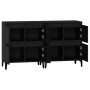 Aparadores 2 uds madera contrachapada negro 60x35x70 cm de vidaXL, Aparadores - Ref: Foro24-3185760, Precio: 150,34 €, Descue...